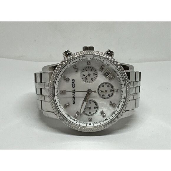 Michael Kors MK5020 Women\'s Silver Stainless Steel Analog Dial Wrist Watch NUL52 main image 11